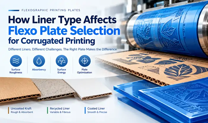 Comparison of kraft, recycled, and coated corrugated liners for flexographic plate selection